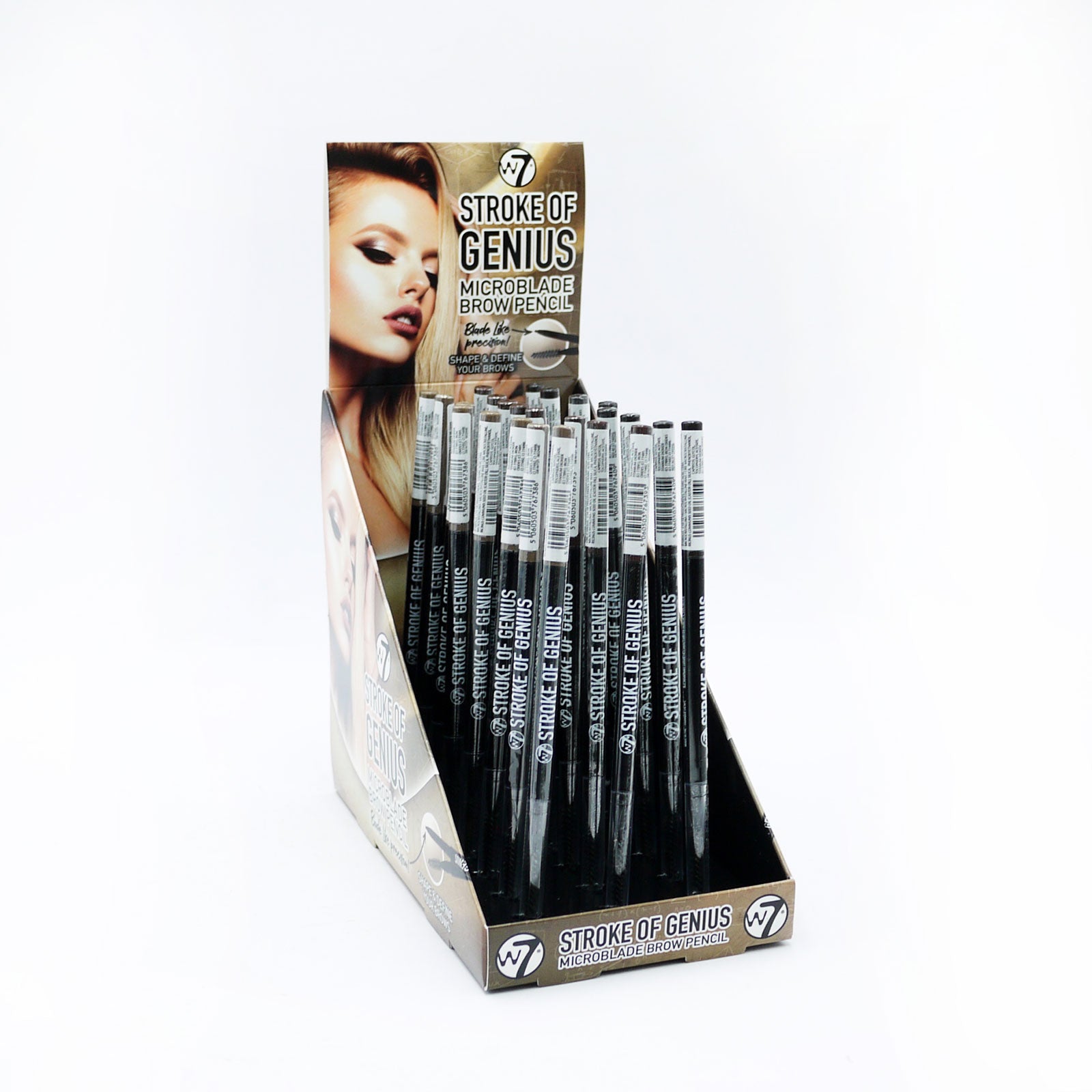 W7 Stroke Of Genius Microblade Brow Pencil Dark Brown | High Quality Tissue Product Online - Product Image W7 Stroke Of Genius Microblade Brow Pencil Dark Brown | High Quality Tissue Product Online - Product Image